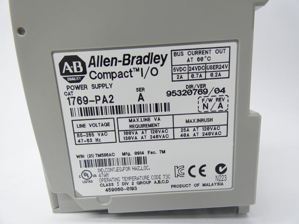 ALLEN BRADLEY 1769-PA2 SER. A 85-265VAC NSMP