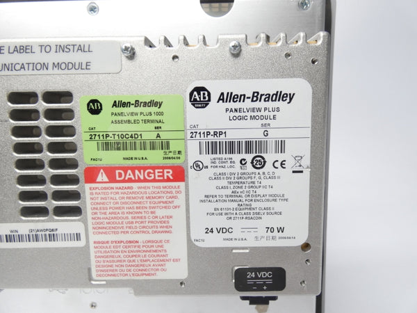 ALLEN BRADLEY 2711P-RDT10C SER. B 24VDC UNMP