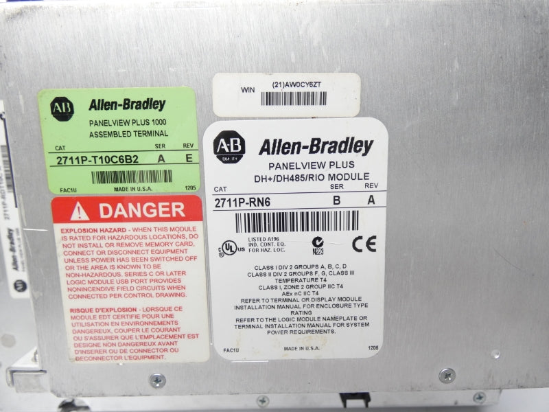 ALLEN BRADLEY 2711P-RDT10C SER. A REV. F UNMP