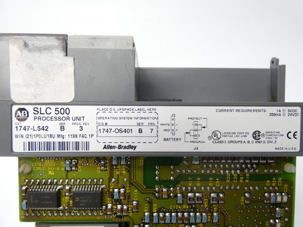 ALLEN BRADLEY 1747-L542 SER. B REV. 3 F/W 7 24VDC 1A (AS PIC) UNMP