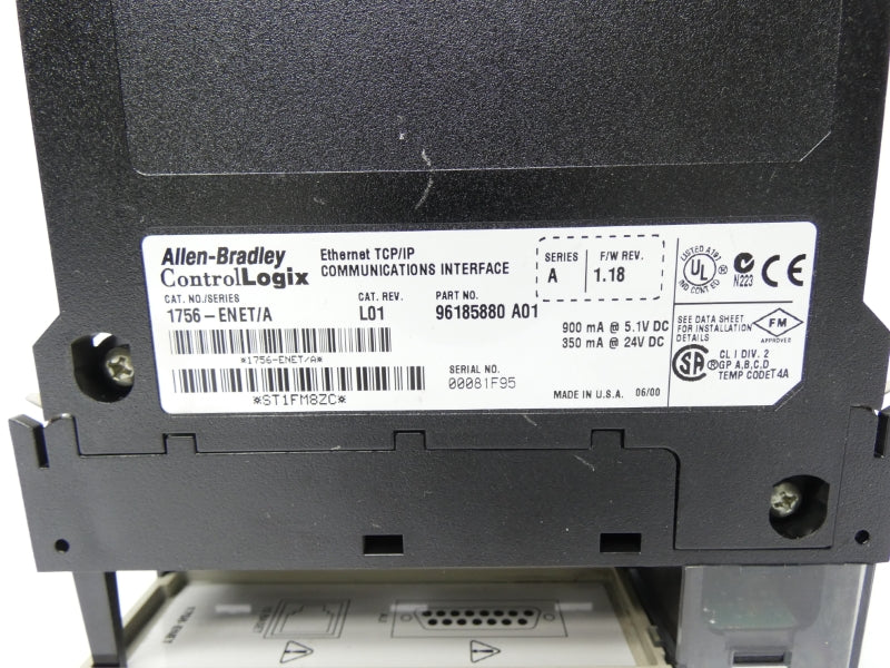 ALLEN BRADLEY 1756-ENET SER. A REV. L01 F/W 1.18 NSNP