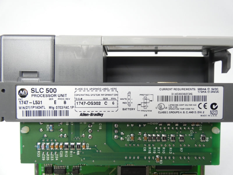 ALLEN BRADLEY 1747-L531 SER. E REV. 8 F/W 6 24VDC UNMP