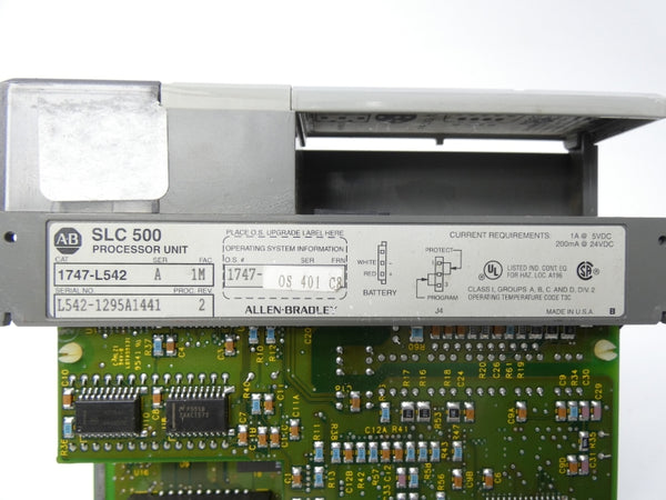 ALLEN BRADLEY 1747-L542 SER. A REV. 2 F/W 8 24VDC 1A (AS PIC) (NO KEY) UNMP