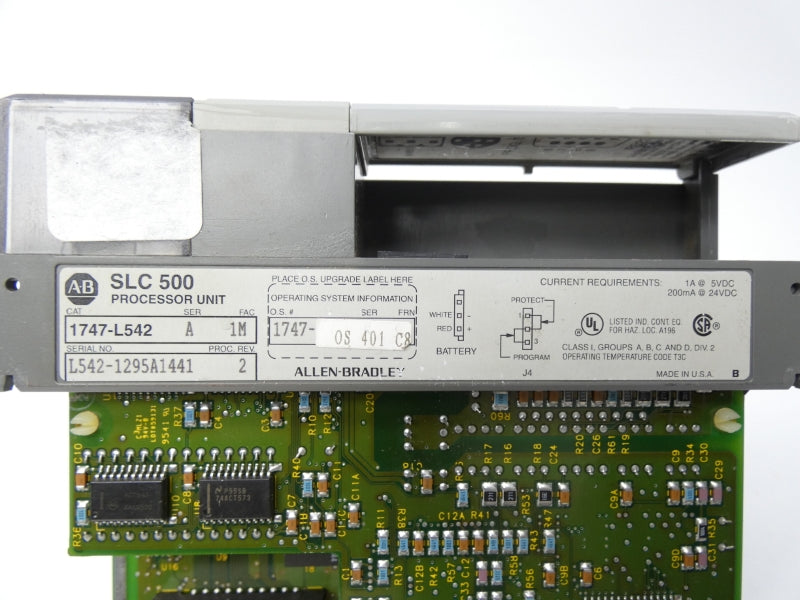 ALLEN BRADLEY 1747-L542 SER. A REV. 2 F/W 8 24VDC 1A (AS PIC) (NO KEY) UNMP