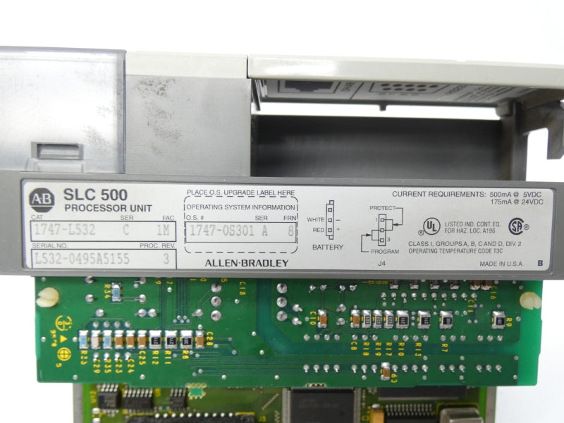 ALLEN BRADLEY 1747-L532 SER. C REV. 3 F/W 8 24VDC (NO KEY) UNMP