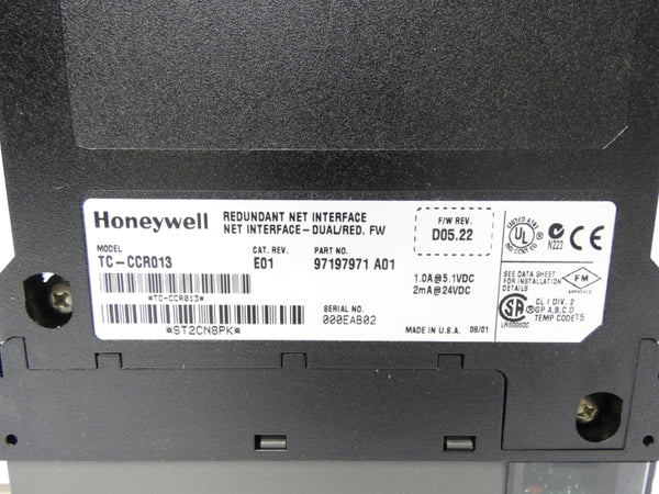 HONEYWELL TC-CCR013 REV. E01 F/W D05.22 24VDC 1A UNMP
