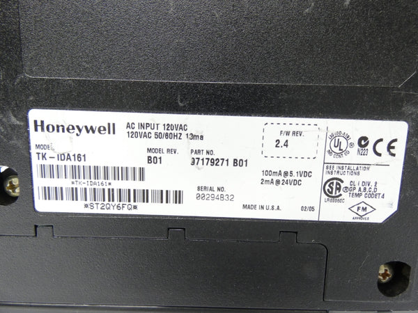HONEYWELL TK-IDA161 97179271B01 REV. B01 F/W 2.4 120VAC UNMP