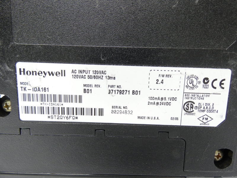 HONEYWELL TK-IDA161 97179271B01 REV. B01 F/W 2.4 120VAC UNMP