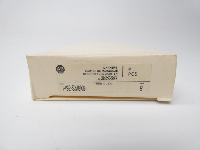 ALLEN BRADLEY 1492-SM5X5 SER. B (PKG OF 5) (WH) NSMP