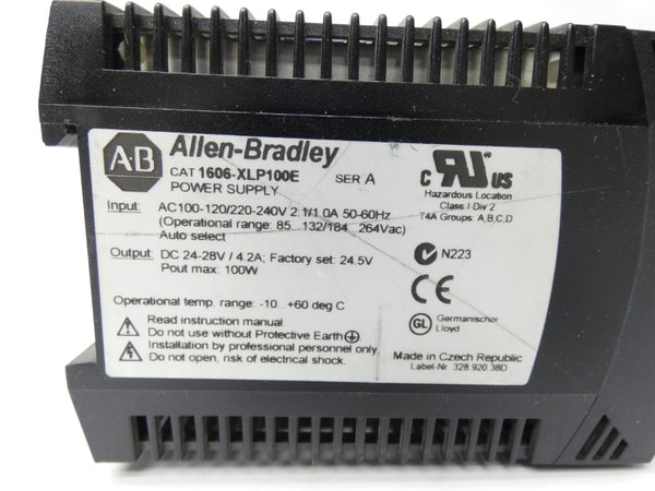 ALLEN BRADLEY 1606-XLP100E SER. A 120/240V 2.1/1.0A UNMP