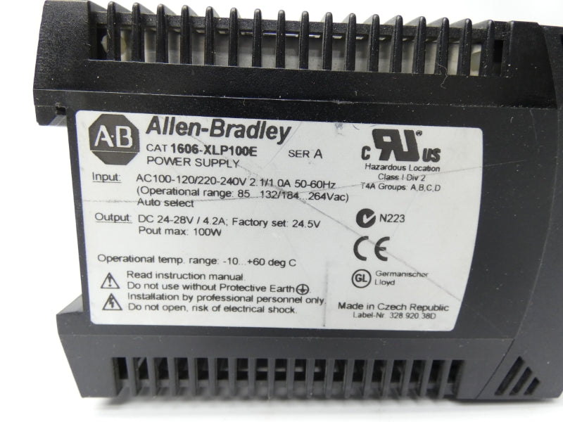 ALLEN BRADLEY 1606-XLP100E SER. A 120/240V 2.1/1.0A UNMP