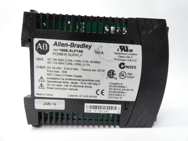 ALLEN BRADLEY 1606-XLP15E SER. A 100/240VAC 0.3A UNMP