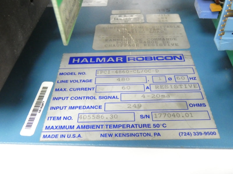 HALMAR 1PCI-4860-CL/OC-D 480V 60A REMAN