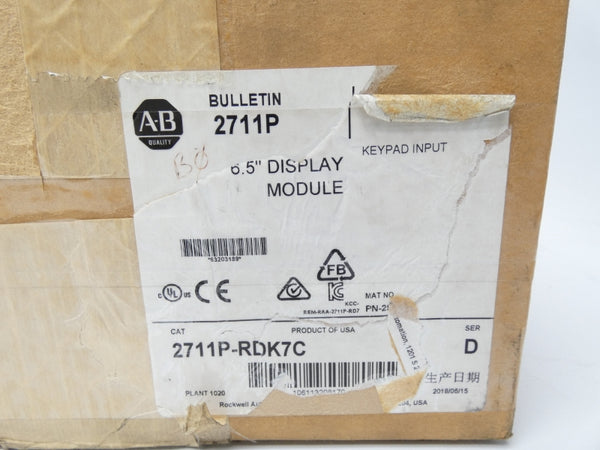 ALLEN BRADLEY 2711P-RDK7C SER. D NSMP