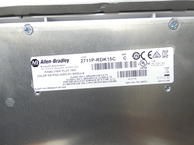 ALLEN BRADLEY 2711P-K15C4D8 SER. A 24VDC NSMP