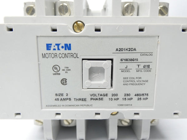 EATON A201K2DA 6710C55G15 110/120V 45A NSMP