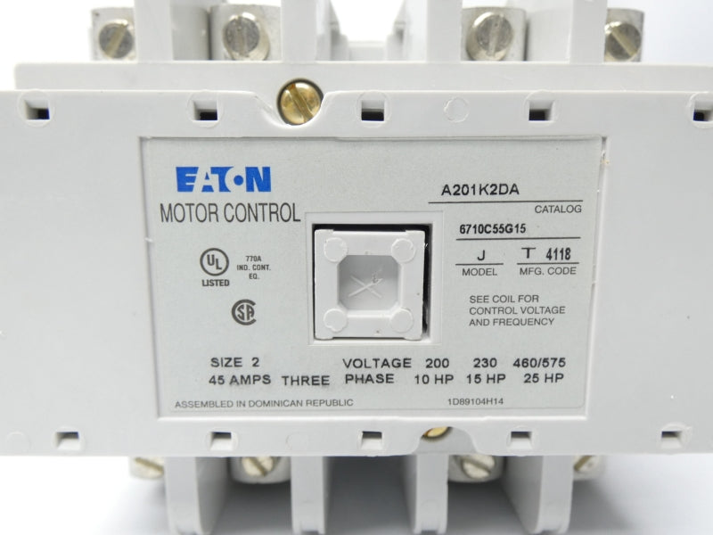 EATON A201K2DA 6710C55G15 110/120V 45A NSMP