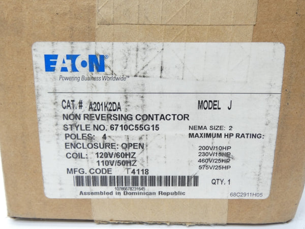EATON A201K2DA 6710C55G15 110/120V 45A NSMP