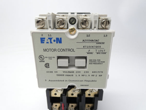 EATON A200MACAC 6710C47G05 110/120V NSMP