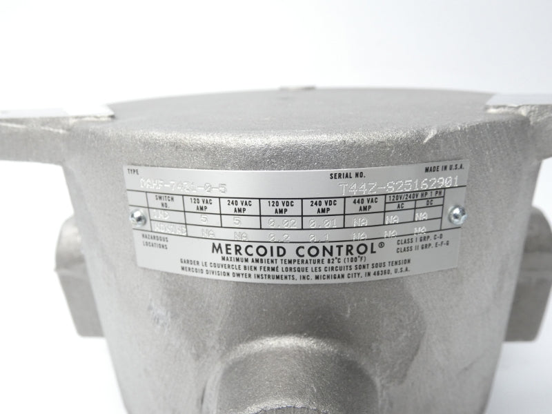 MERCOID DAHF-7431-0-5 440VAC 5A 60PSI NSMP