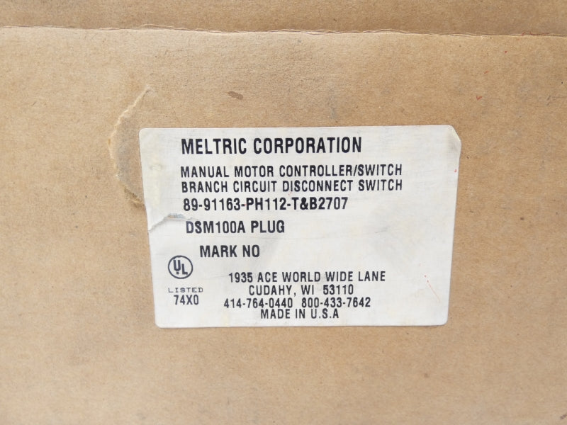 MELTRIC CORPORATION DSM100A 600V 100A NSMP