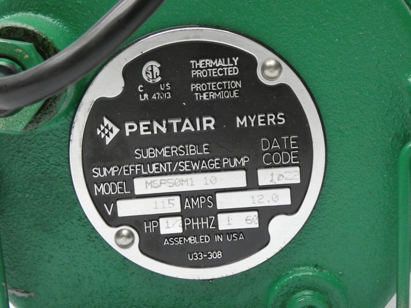 PENTAIR MSP50M110 115V 12.0A NSMP