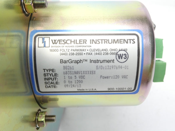 WESCHLER INSTRUMENTS BG261 6B3S1NAV1XXXXSX 120VAC NSMP