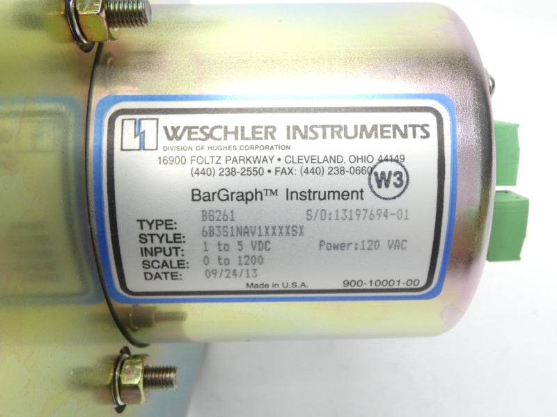 WESCHLER INSTRUMENTS BG261 6B3S1NAV1XXXXSX 120VAC NSMP