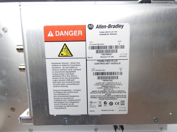 ALLEN BRADLEY 2711P-K10C15D1 SER. A NSMP