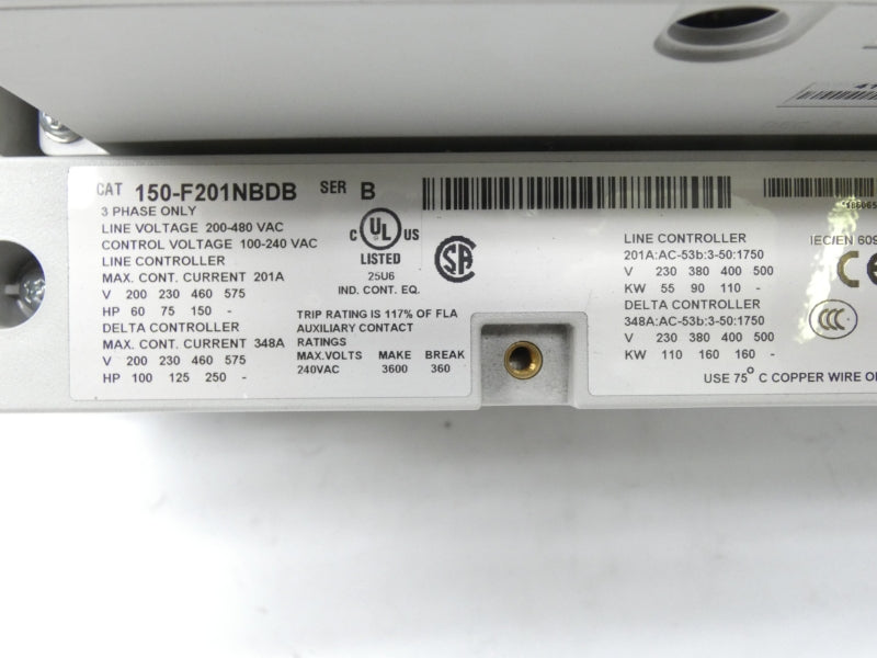 ALLEN BRADLEY 150-F201NBDB SER. B F/W 6.006 200-480VAC 348A NSMP