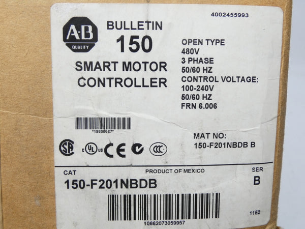 ALLEN BRADLEY 150-F201NBDB SER. B F/W 6.006 200-480VAC 348A NSMP