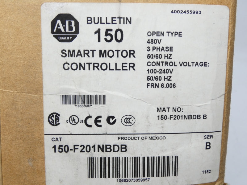 ALLEN BRADLEY 150-F201NBDB SER. B F/W 6.006 200-480VAC 348A NSMP