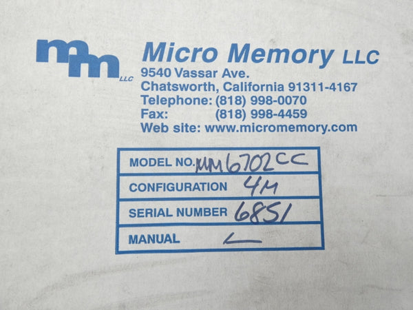 MICRO MEMORY MM-6702 NSMP