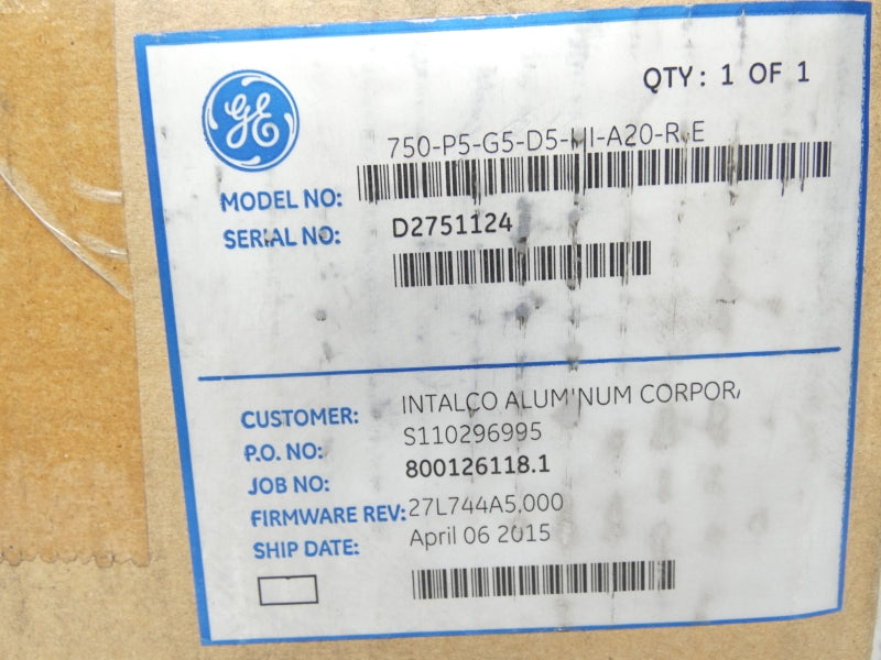 GENERAL ELECTRIC 750-P5-G5-D5-HI-A20-R-E NSMP