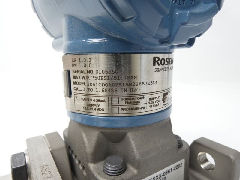ROSEMOUNT 3051CD0A02A1AH2S6B7E5L4 10.5-42.4VDC 750PSI NSMP