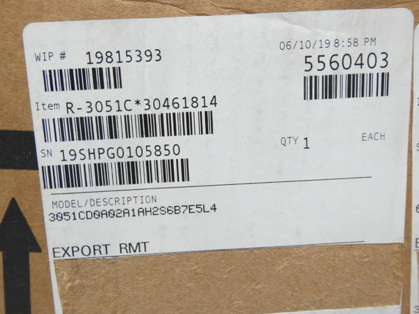 ROSEMOUNT 3051CD0A02A1AH2S6B7E5L4 10.5-42.4VDC 750PSI NSMP