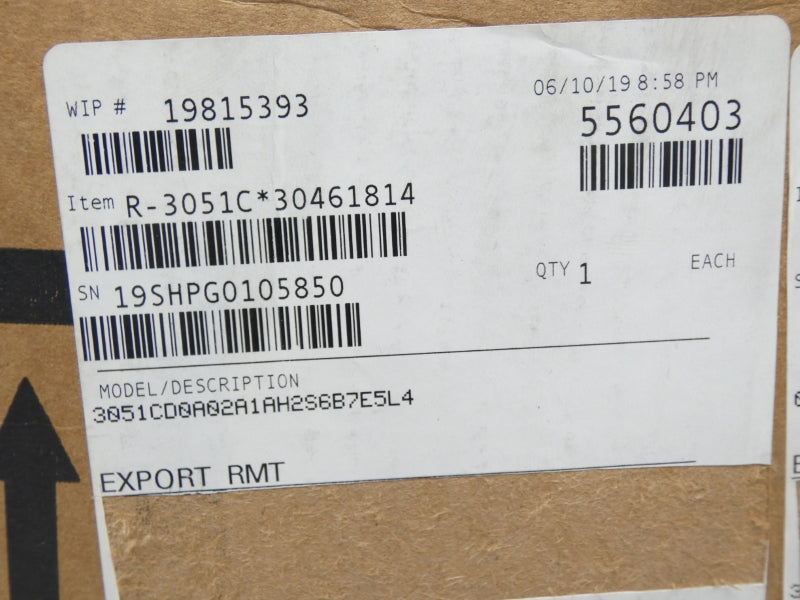 ROSEMOUNT 3051CD0A02A1AH2S6B7E5L4 10.5-42.4VDC 750PSI NSMP