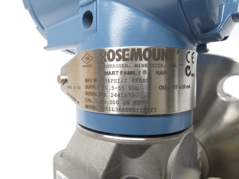ROSEMOUNT 3051L3AA0FA11AAF2 10.5-55VDC 36PSI NSMP