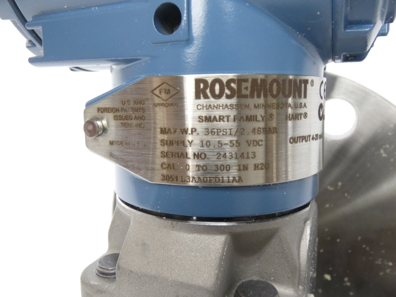 ROSEMOUNT 3051L3AA0FD11AA 10.5-55VDC 36PSI NSMP