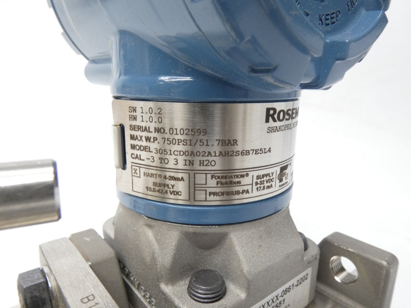 ROSEMOUNT 3051CD0A02A1AH2S6B7E5L4 9-32VDC 750PSI NSMP