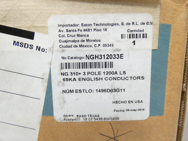 EATON NGH312033E 600VAC 1200A NSMP
