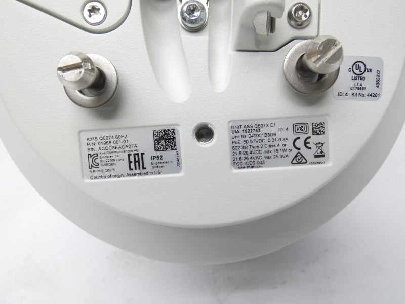 AXIS Q6074 01968-004 50-57VDC 0.31-0.3A NSMP