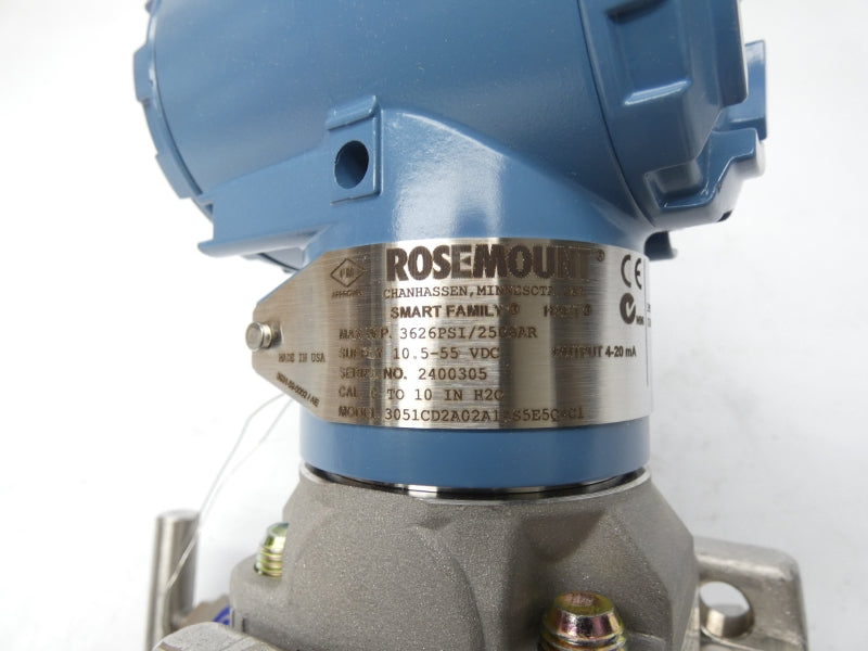 ROSEMOUNT 3051CD2A02A1AS5E5Q4C1 10.5-55VDC 3626PSI NSMP