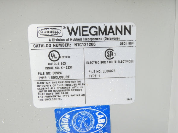 WIEGMANN N1C121206  UNMP