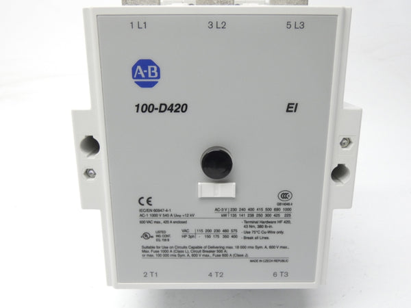 ALLEN BRADLEY 100-D420ED11 SER. B 110/130V (BR/WH) NSMP