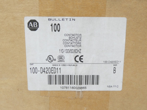 ALLEN BRADLEY 100-D420ED11 SER. B 110/130V (BR/WH) NSMP