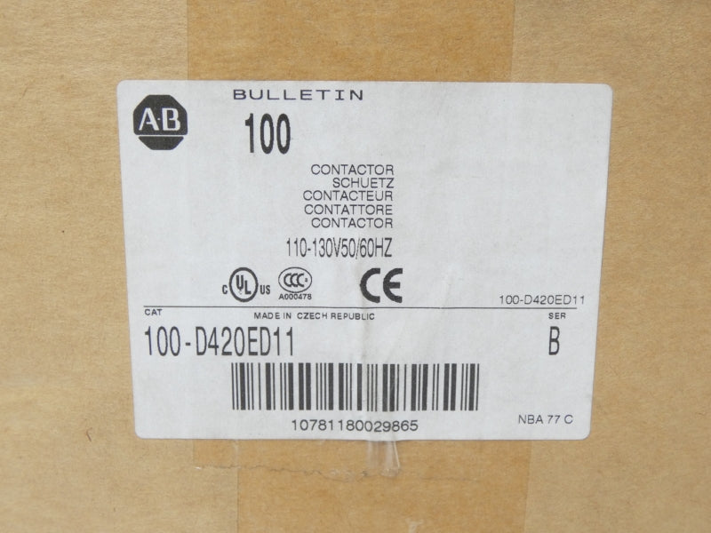 ALLEN BRADLEY 100-D420ED11 SER. B 110/130V (BR/WH) NSMP