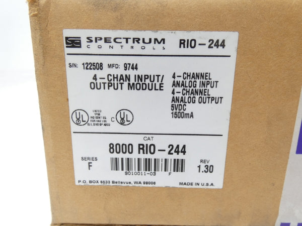 SPECTRUM CONTROLS 8000RIO-244 SER. F REV. 1.30 5VDC NSFS