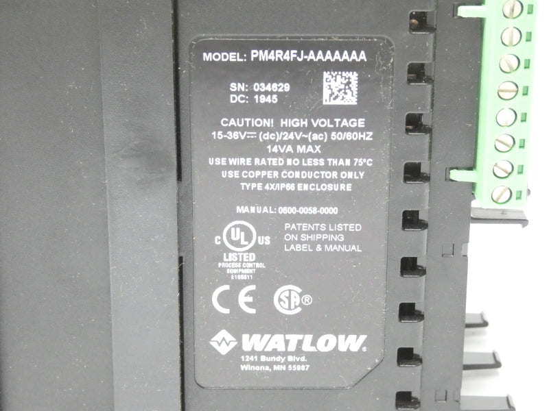 WATLOW PM4R4FJ-AAAAAAA 15-36VDC NSNP