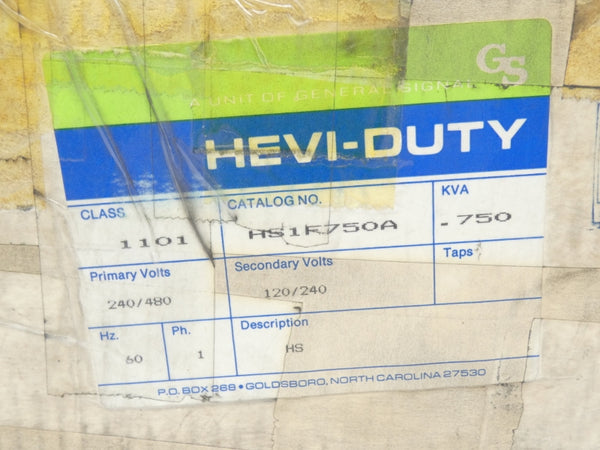 HEVI-DUTY HS1F750A 240/480V NSMP